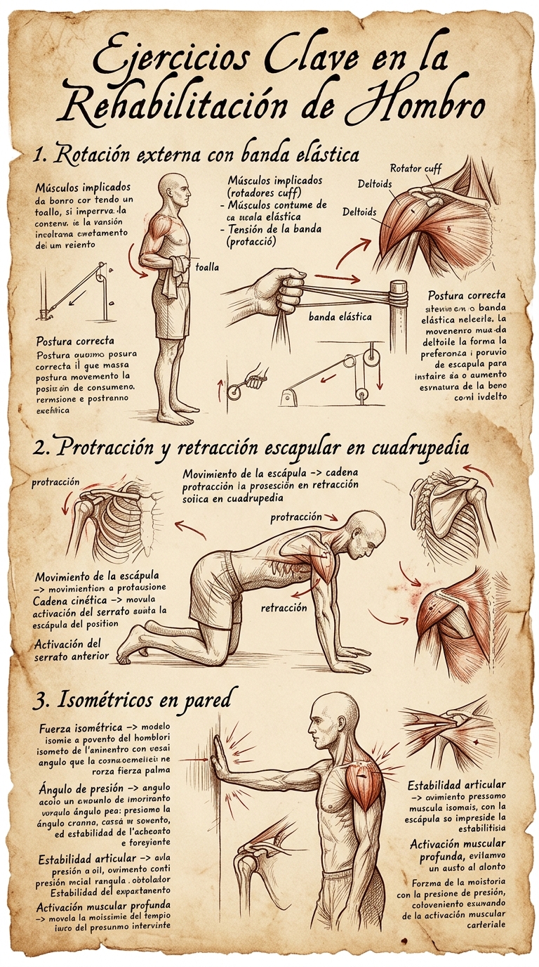 diagrama ejercicios rehabilitacion luxacion hombro