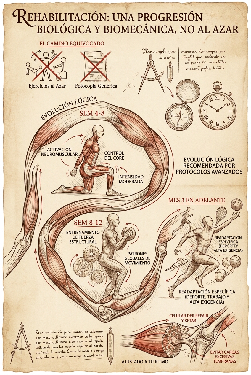 diagrama fases rehabilitación microdisectomía lumbar