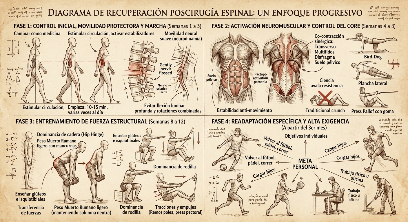 diagrama rehabilitación microdisectomía lumbar 2