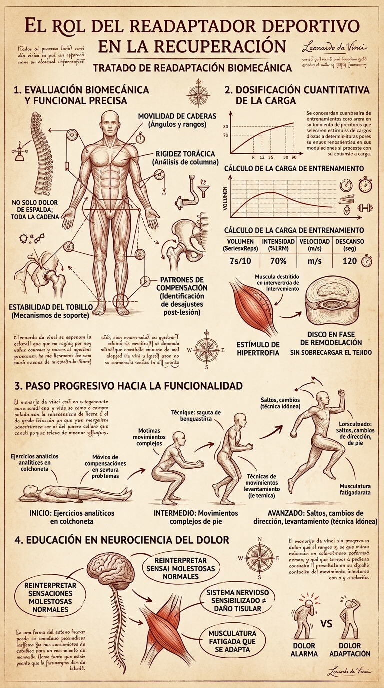 diagrama rol readaptador deportivo en rehabilitación